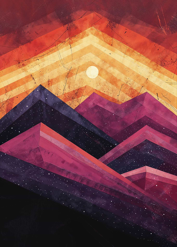 Geometric Sunset