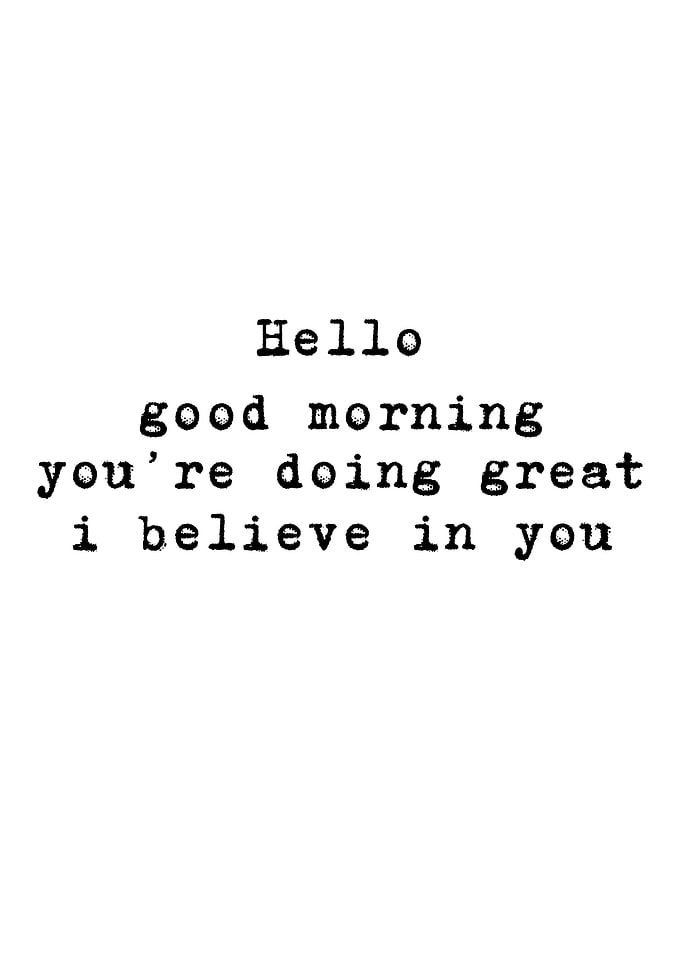 hello good morning