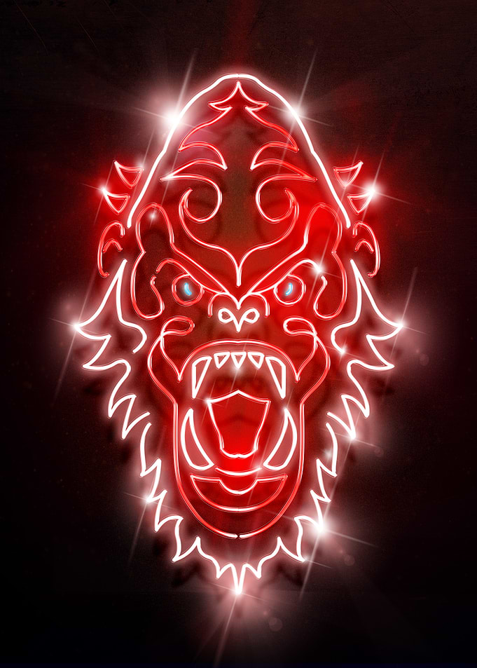 Skar King Neon Portrait