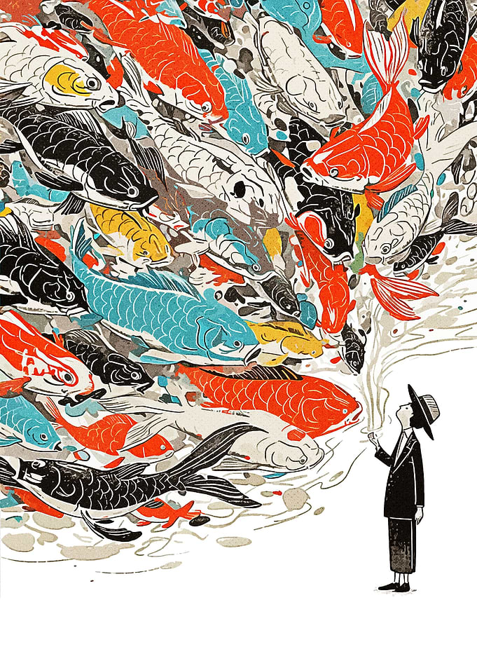 Abstract Fish art