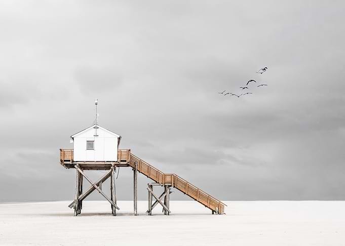 on the beach