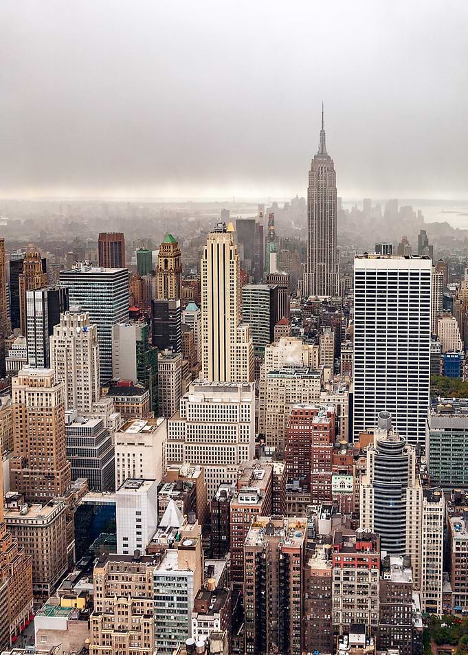 Foggy day in Manhattan