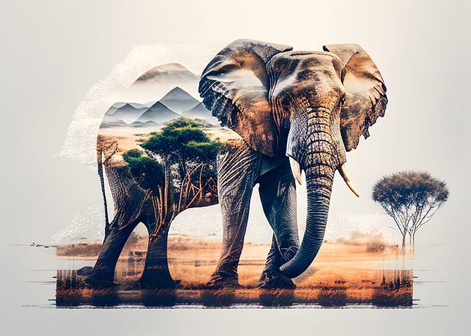 Savanna Elephant Desert