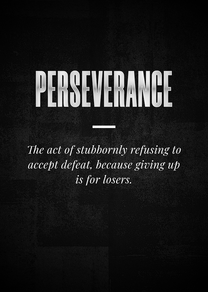 PERSEVERANCE The act of