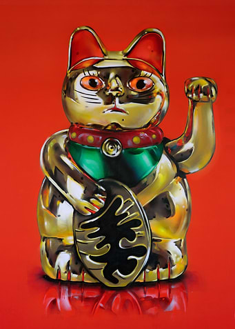 Maneki Neko painting