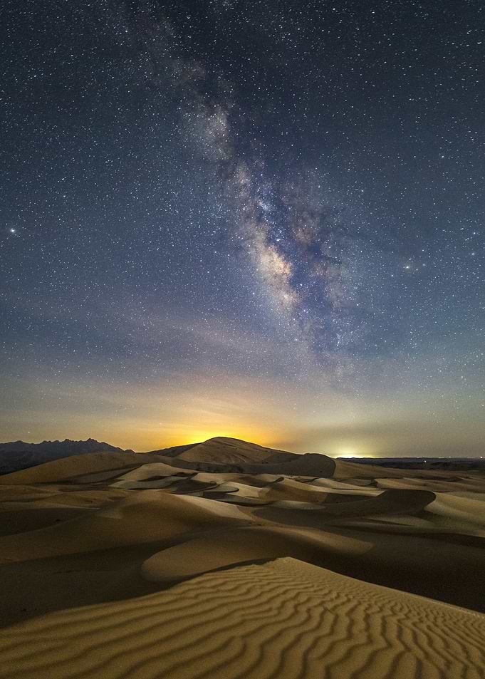 Arab land at night