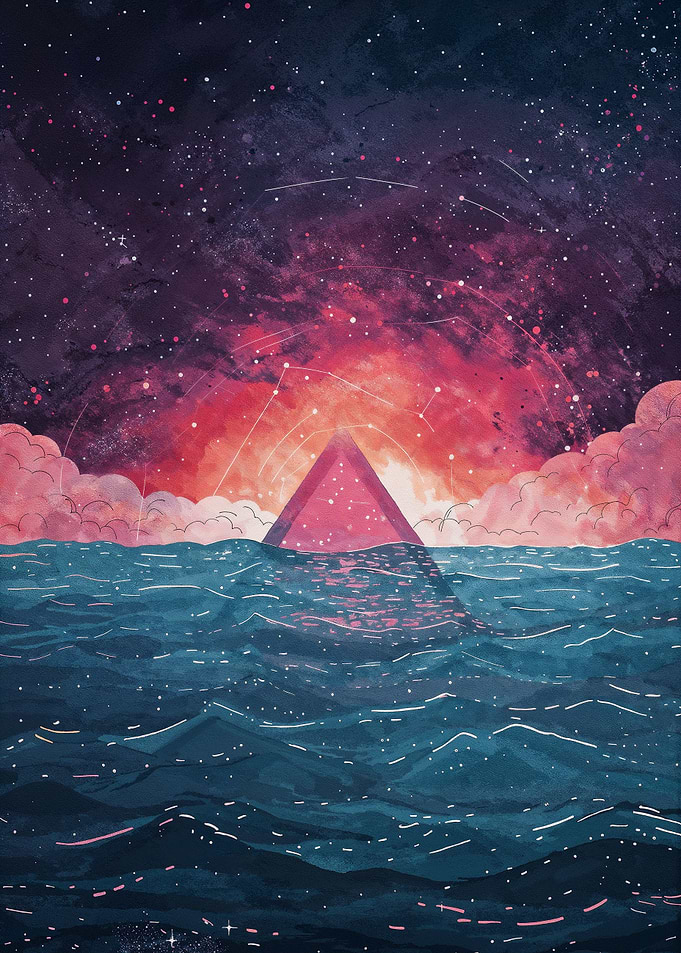 Pyramid Seascape