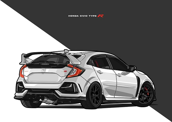 honda civic type r white