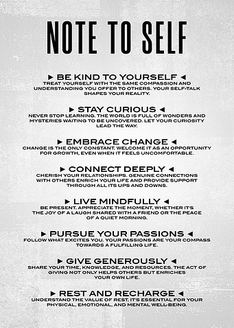 Note to self