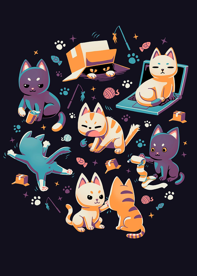 Naughty cats troublemaker