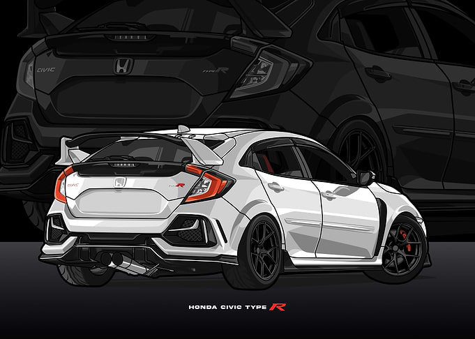 honda civic type r white