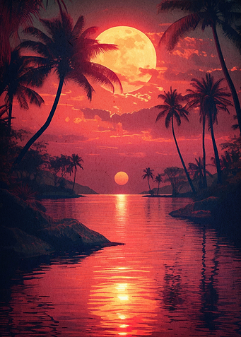 Beach Sunset Landscape