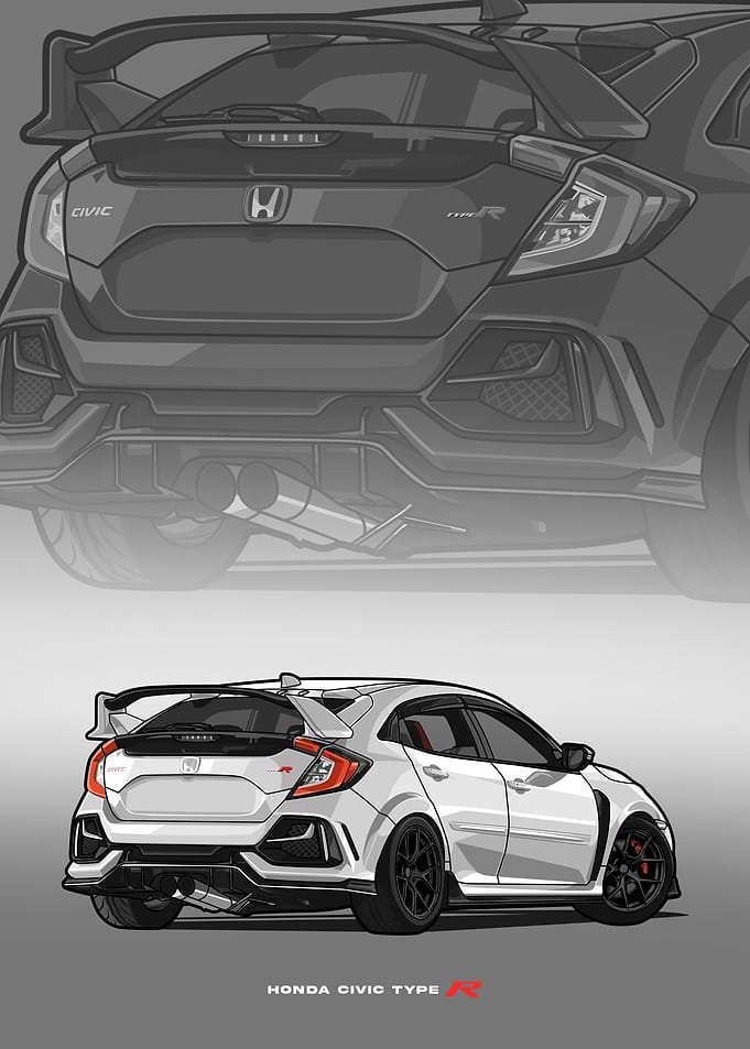 honda civic type r white