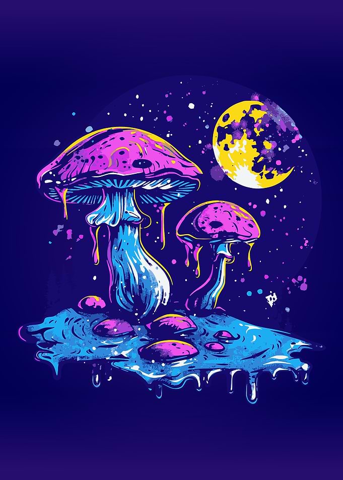 Cottagecore Mushroom Moon