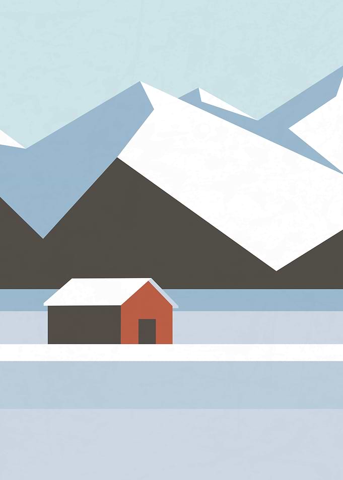 Minimal winter landscape