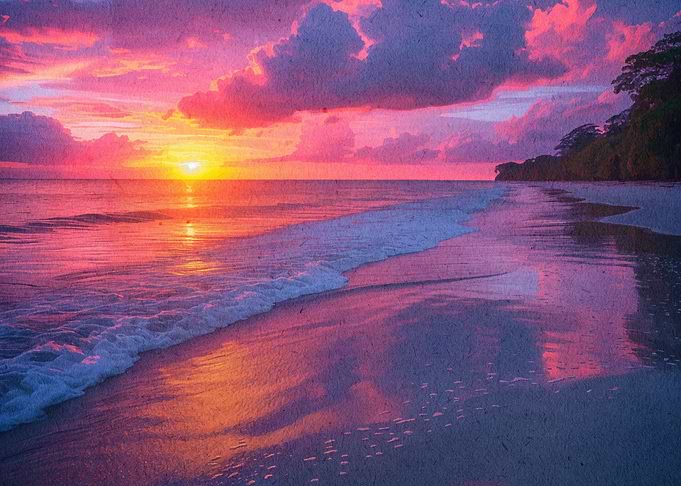 Beach Sunset Landscape