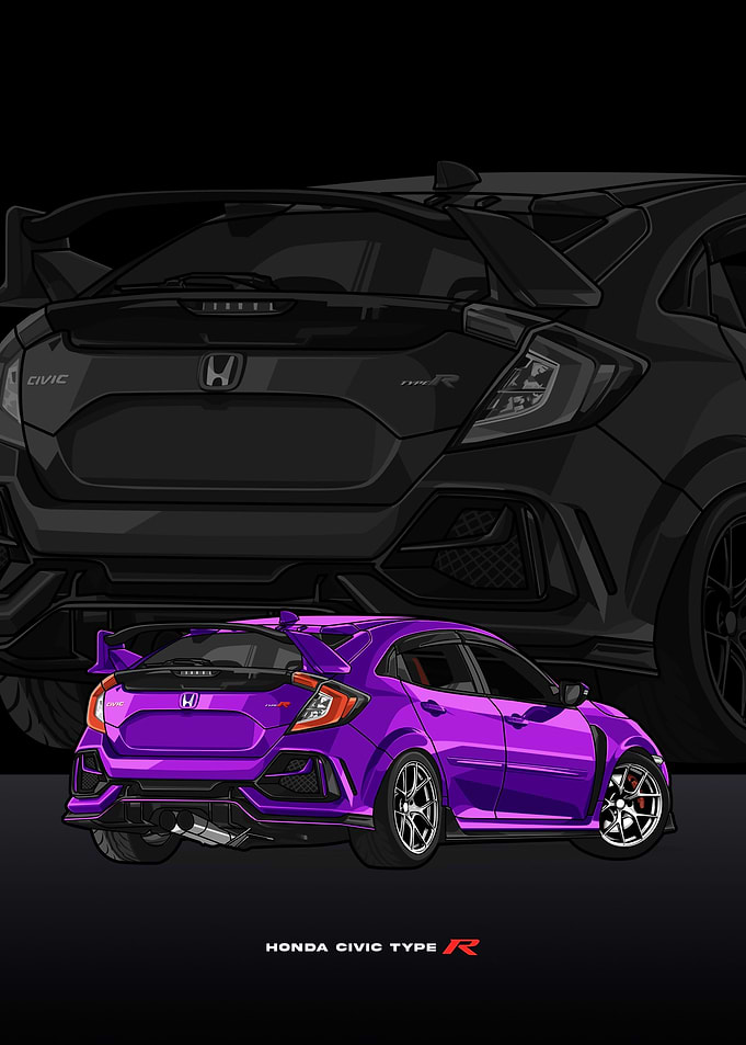 honda civic type r violet