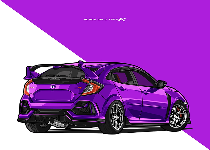 honda civic type r violet