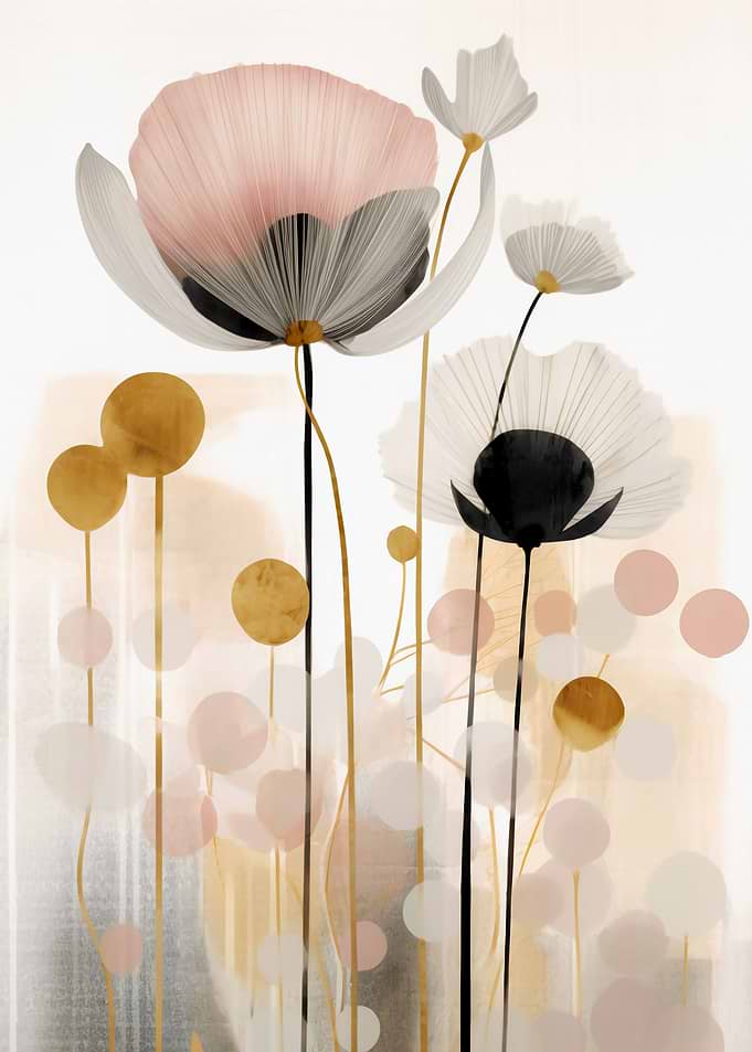 Blush watercolor flowers