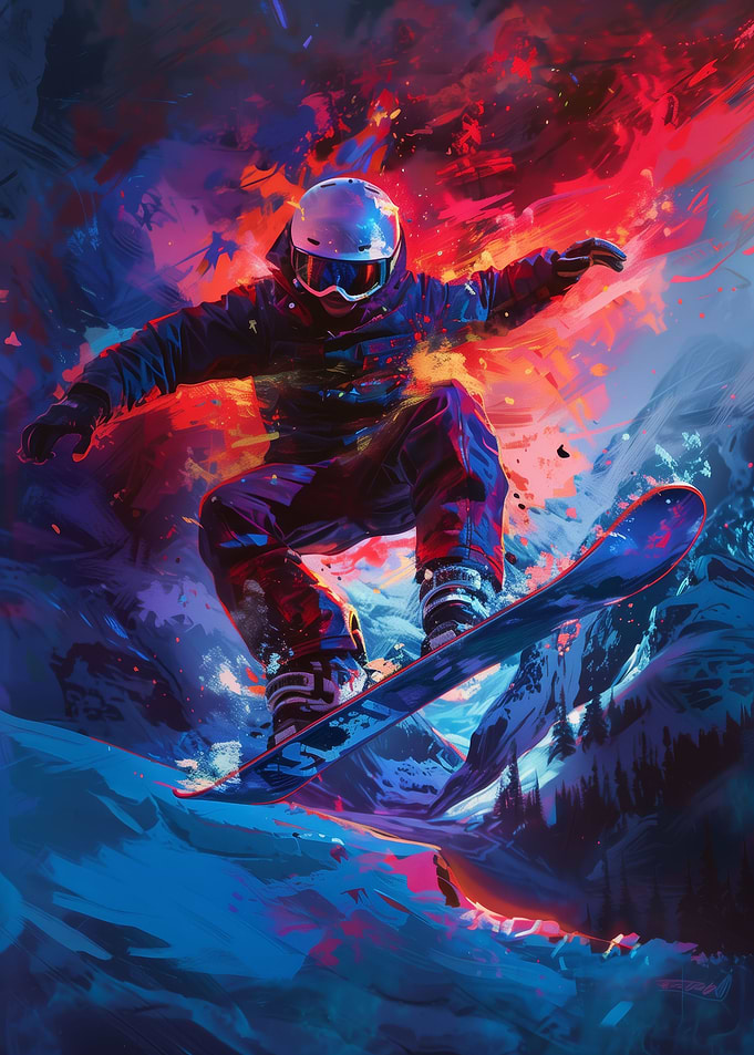 Snowboarder In Alpine