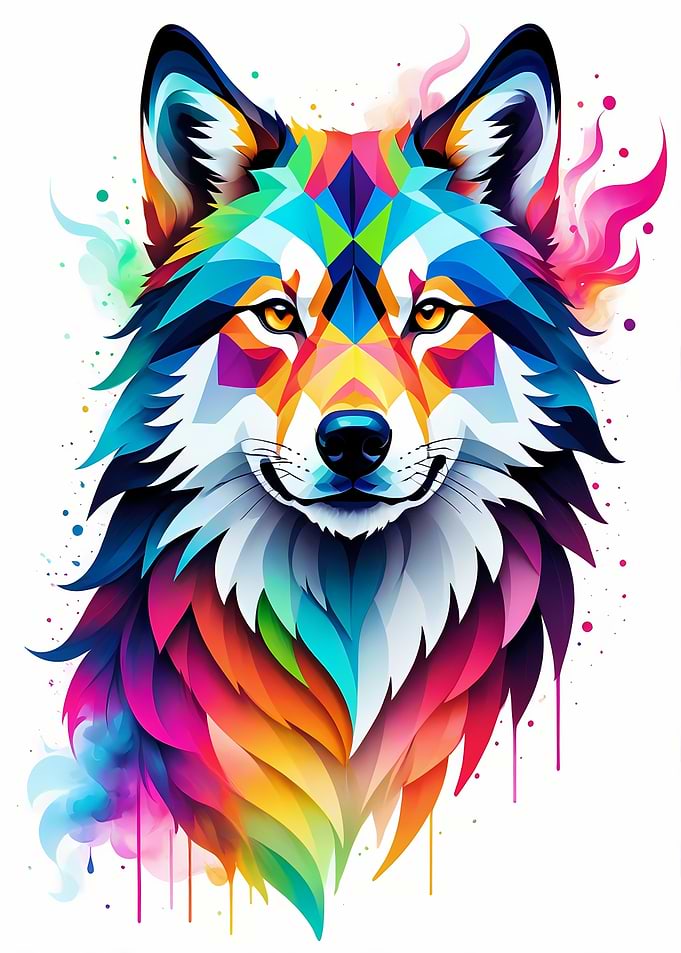 Geometric Color Wolf