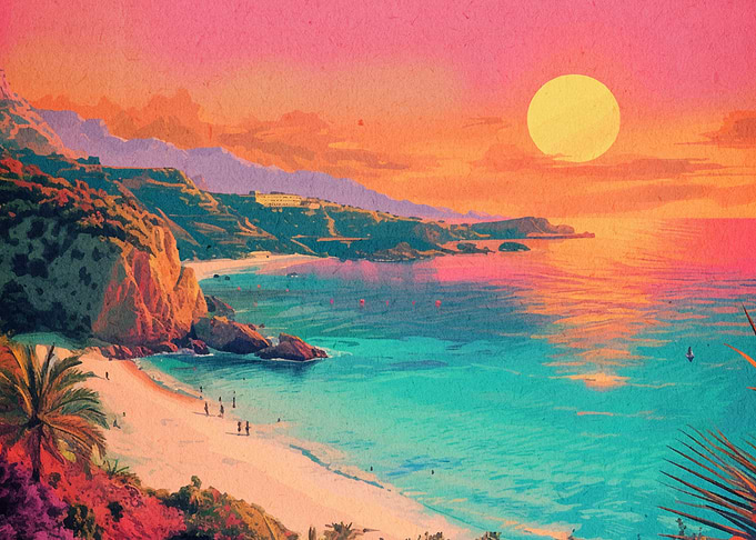 Beach Sunset Landscape