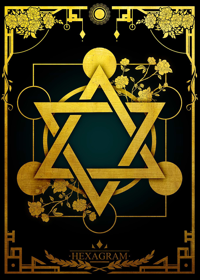 Hexagram Gold Symbol