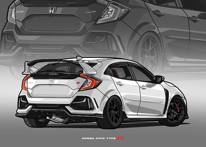 honda civic type r white