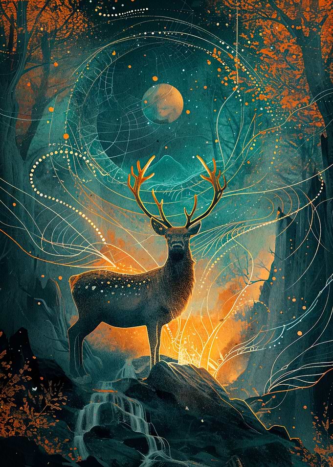 landscape deer animal