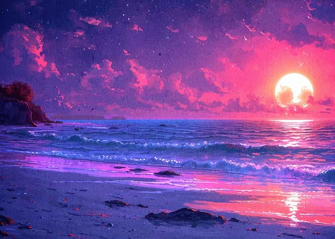Beach Sunset Landscape