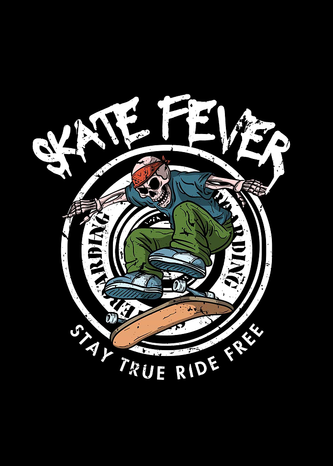 Skateboarding Skull