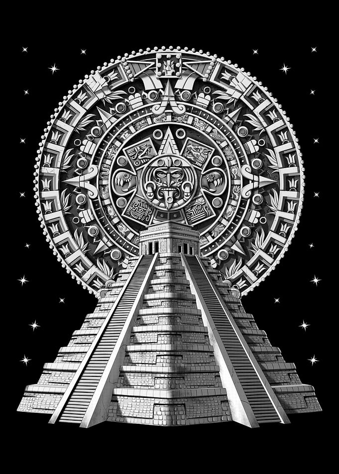 Aztec Pyramid Calendar