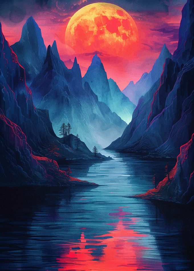 Sunset Mountain Landscape