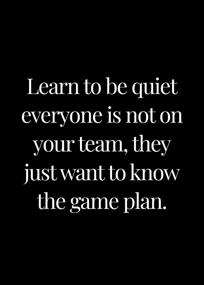 Learn to be quiet