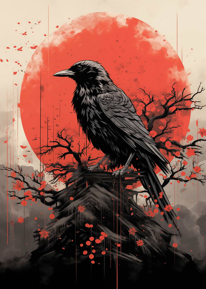 Crow Ravens ink