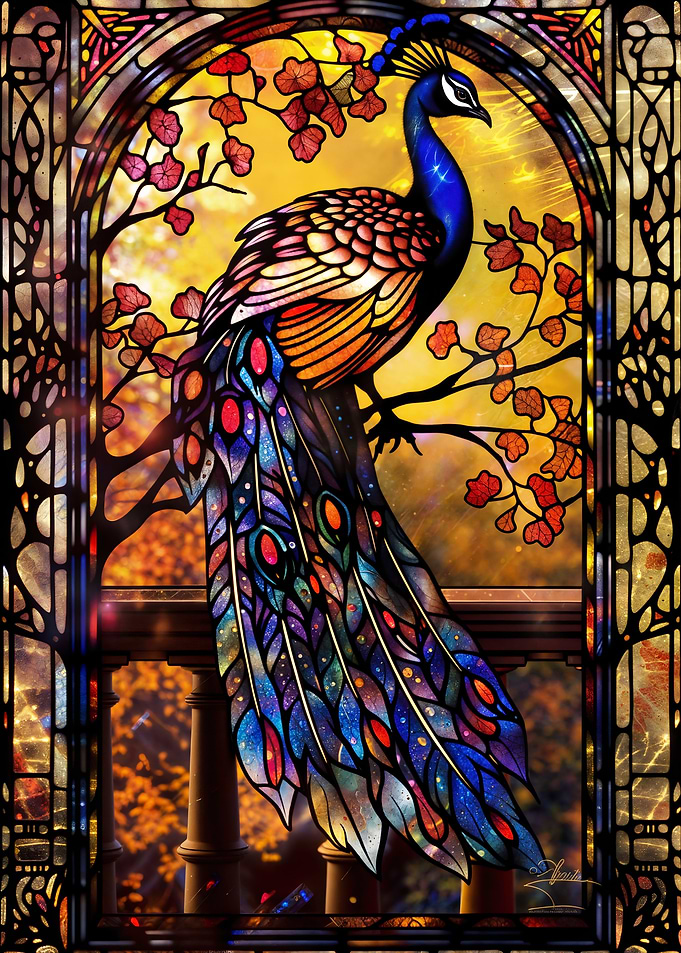 Stained Peacock