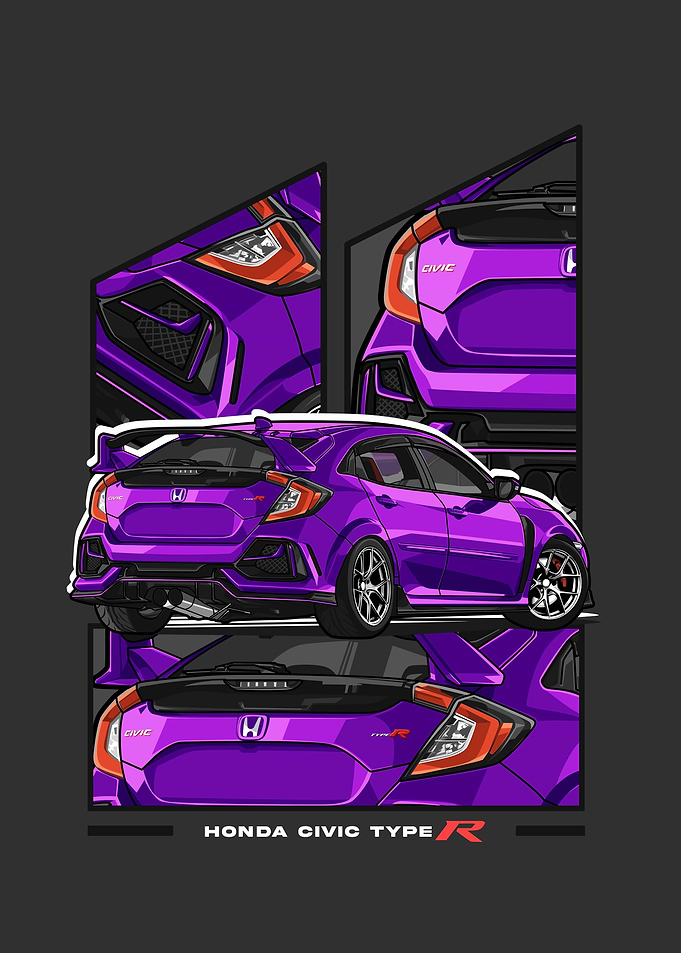 honda civic type R violet