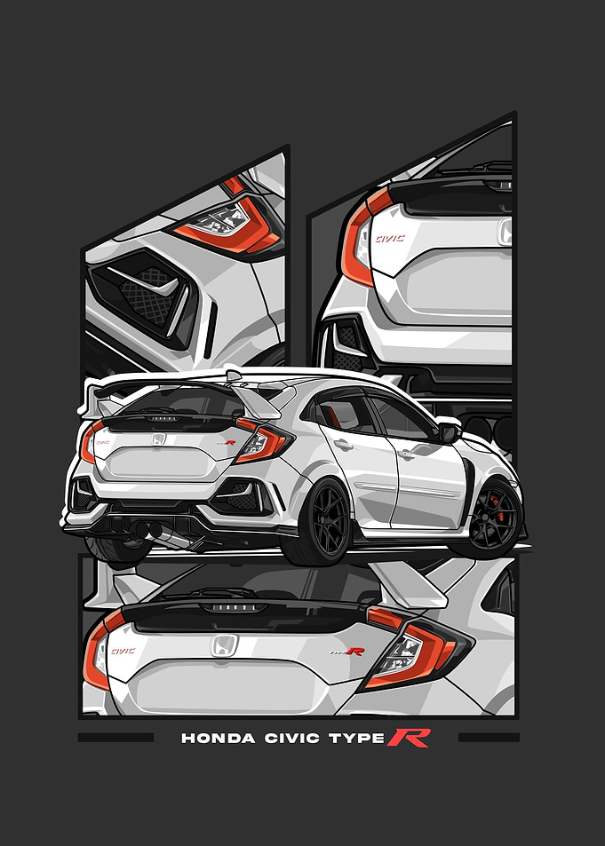 honda civic type R white