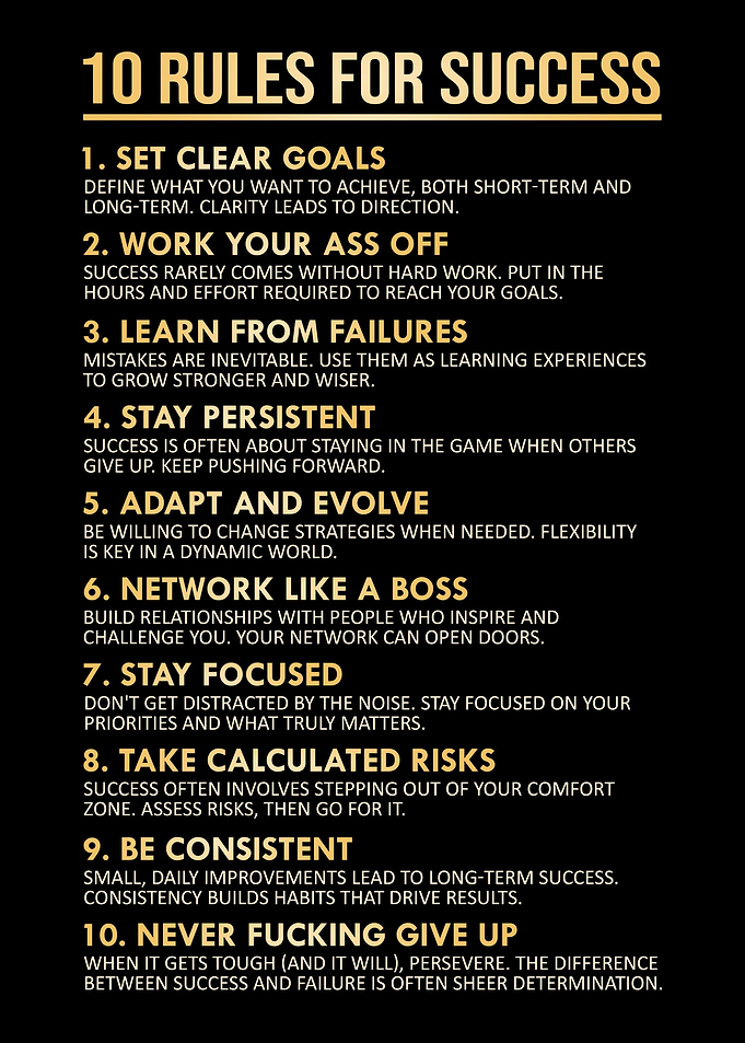 10 rules for success