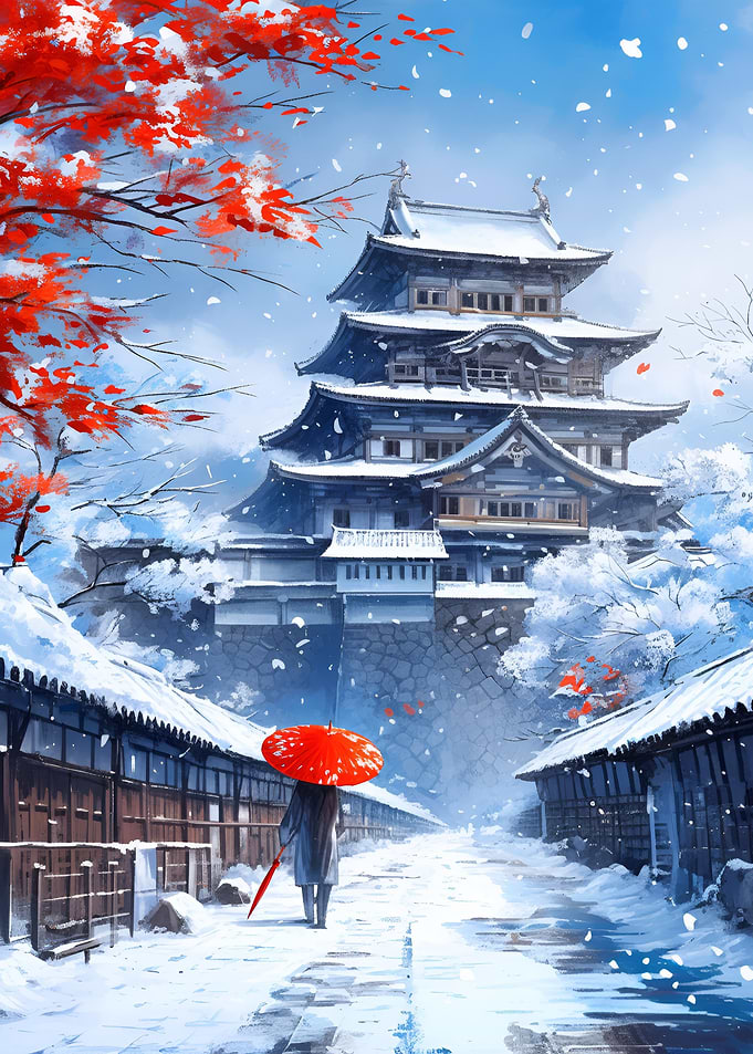 Japan Asia Winter Snow Zen