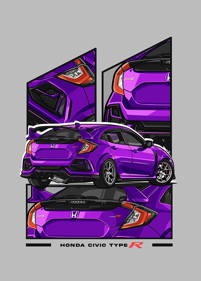 honda civic type R violet