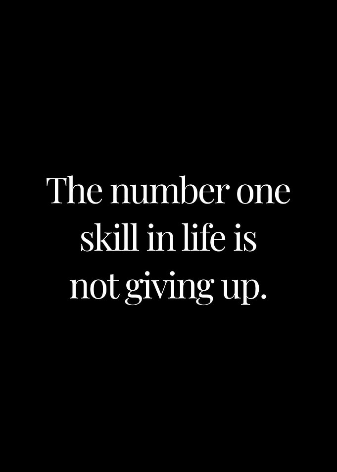 Not giving up