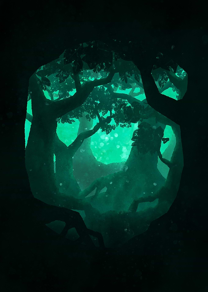 Deep Forest watercolor