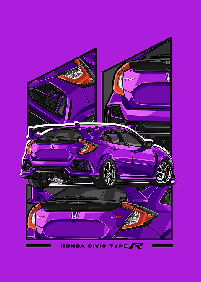 honda civic type R violet