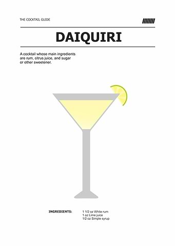 daiquiri cocktail about