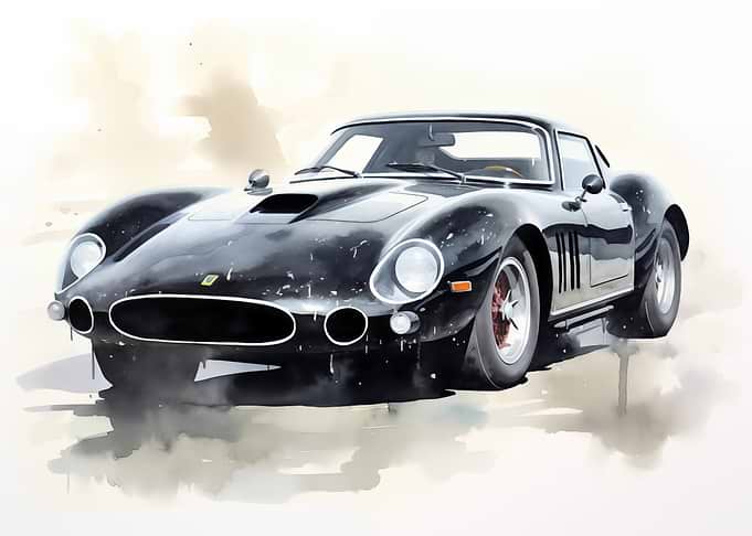 Black Ferrari 250 GTO Car