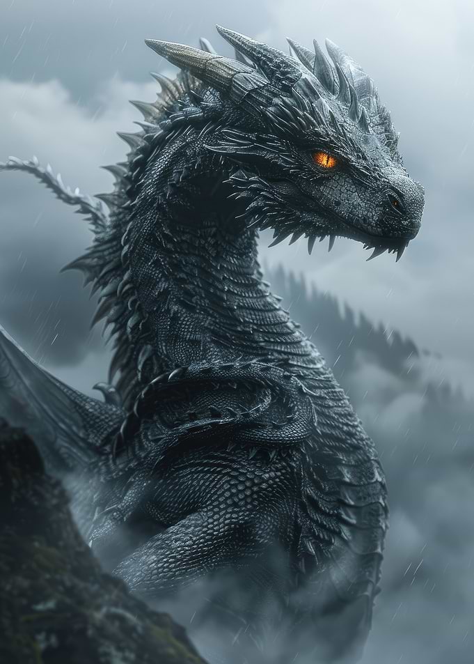 Mystical Black Dragon