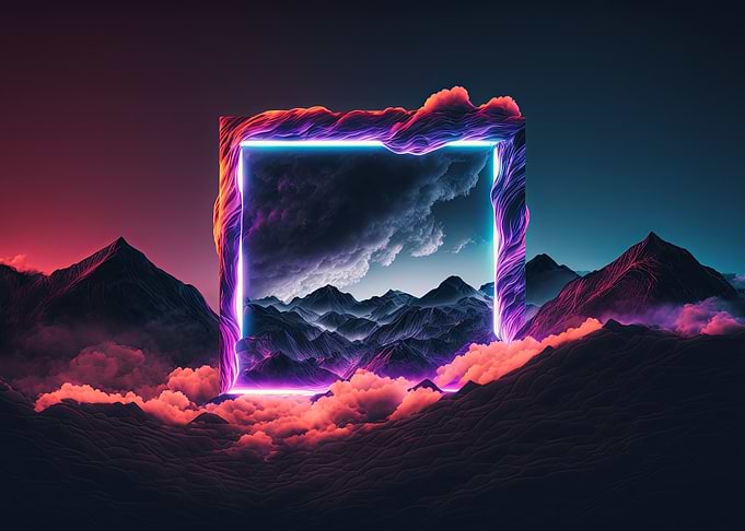 Neon dark night