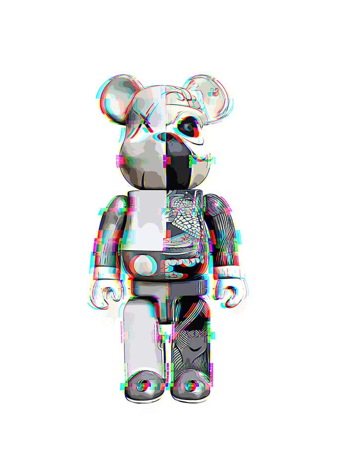Kaws Glitch Bearbrick Alt