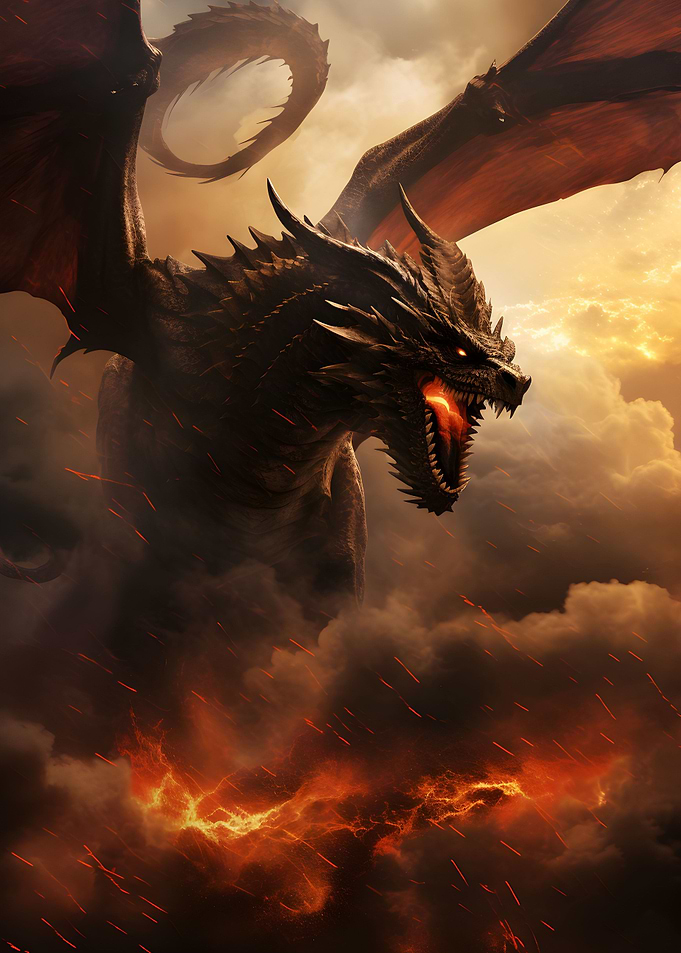 A Dragon Wreaking Havoc